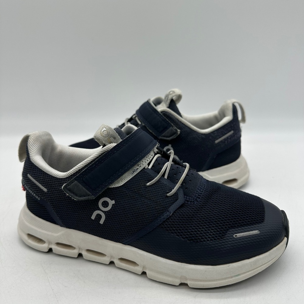 On 3KD11430692 Kids Size K2 Navy White Cloud Play Running Shoes Hook Loop Strap